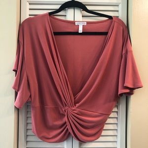 Coral Leith Crop Top